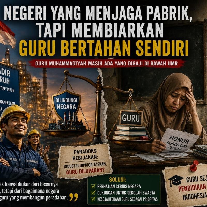 Negeri Menjaga Industri, Guru Muhammadiyah Masih Bertahan dengan Pengabdian