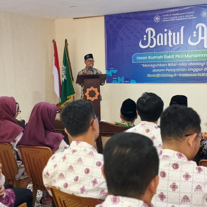 Meneguhkan Ideologi dan Pelayanan Unggul Islami, Puluhan Karyawan RS PKU Muhammadiyah Wonosobo Ikuti Baitul Arqam di Lodji Marong