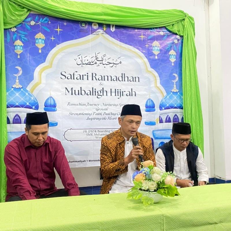 PR IPM dan Boarding Class SMK Mutu Wonosobo Gelar Safari Ramadhan dan Mubaligh Hijrah di Masjid Darussalam PCM Garung