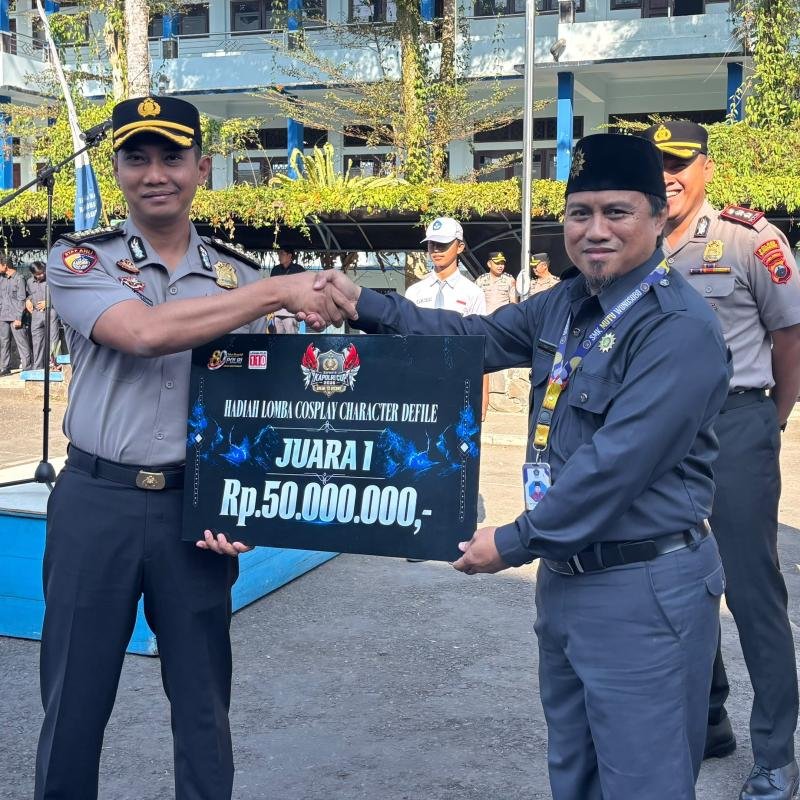 SMK Mutu Wonosobo Raih Juara Lomba Cosplay Character Defile sebagai Wakil Polda Jawa Tengah