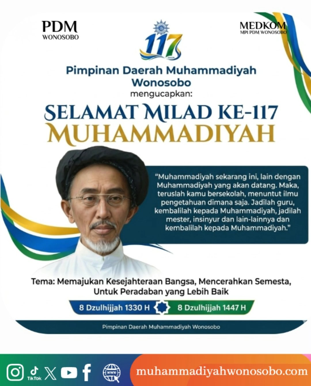 Menggemakan Pesan KH. Ahmad Dahlan, PDM Wonosobo Siap Semarakkan Milad ke-117 Muhammadiyah - Gambar 1